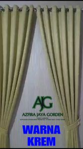 Gorden Jendela Bahan Embos 12 Ring Tebal Premium Motif Abstrak Depan Belakang Murah Terbaru