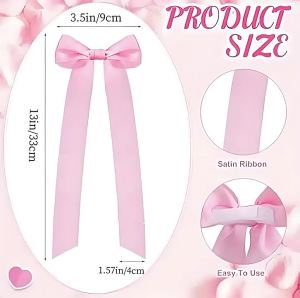 12 pieces per pack pink Christmas twisted tie satin bow decoration ribbon Christmas bow retro aesthetic home decoration