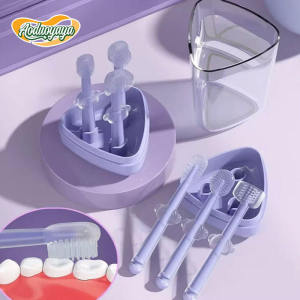 Aoduoyaya Baby Silicone Toothbrush 0-1 Years Toddler Infant Tongue Coating Cleaner Toothbrush Oral Care Bayi Berus Gigi