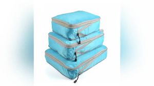 Organizer Travel Compression Packing Cubes 3pcs Storage Bag Pouch Luggage clothes storage Set