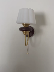 Wall Lights Indoor Design Retro Rustic Mid-Century Woode Wall Lamp for Bedroom Living Room Bathroom