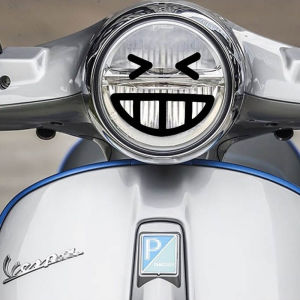 16 Style Emotion Headlight Sticker Motorcycle Waterproof Sun Protection Decoration Smiling Face Cute Decal For Vespa PIAGGIO GTS GTV LXV LT PX Sprint Primavera NS125LA