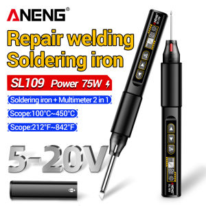 ANENG | ANENG SL109 Soldering Iron Electric Multimeter 75W Adjustable Temperature Voltage Rechargeable 100℃-450℃ Repair Welding Tool Set