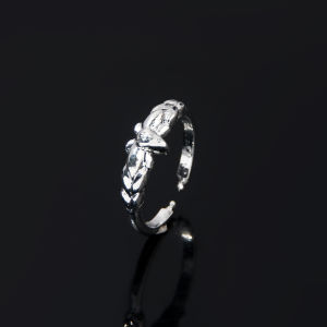 Frieren: Beyond Journeys End Cosplay Ring Frieren Lotus Flower Metal Adjustable Rings for Women Men Jewelry Gift