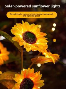 JUYU | Waterproof Solar Sunflower Simulation Lawn Light