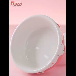 YEE Hamster Food Bowl - Thick Ceramic Stable and Anti-Tipping Easy to Clean Cute Designs Big Space for Meals