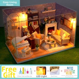 QIAOZHIJIANG | Creative Birthday Wedding Gift DIY Cottage Model Block Toy Practical