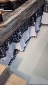 Gorden kolong dapur Kotak Pita  (Free tali + paku / hook tempel 2 pcs)