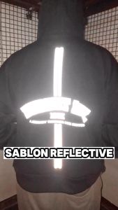 Hoodie Zipper Boxy Pria Sweater Reflective Menyala Japanes Style Keren Aesthetic Bahan Fleece Tebal Premium Oversize M L XL