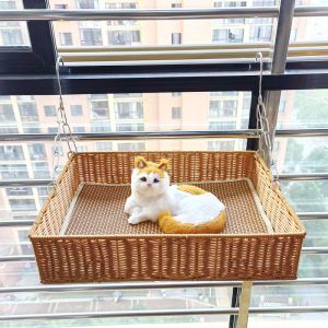 Window Hanging Cat Bed Suction Cup Glass Sunbathing Bed Side Hook Pet Cat Basket Normal Size for Cats Home Use Pet Supplies