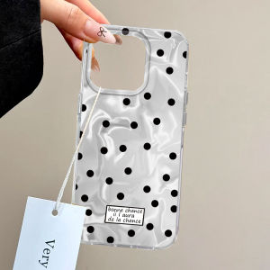 เคสโทรศัพท์ลายจุดวงกลมสีดำ สำหรับผู้หญิงและเด็กผู้หญิง ใช้ได้กับ Xiaomi 13T 14T Pro 11 Lite NE Poco X5 X6 X7 M6 C65 C61 M5S