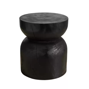 Minimalist Wabi Sabi Black Wooden Balcony Tea Table Acrylic Suspension Tea Table Chair Set for Small Living Room Home Furniture