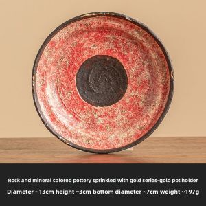 SHUANGYU | Luxurious Gold-Printed Tea Tray with Heat-Resistant Pad
