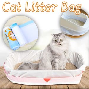 Cat Litter Bag Drawstring Plastic Cat Sand Bag Thickened Garbage Bag Pet Toilet Cleaning Supplies