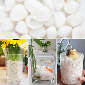 MUHONGYU | Natural Rain Flower Decorative White Stones