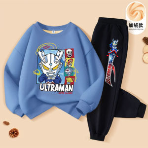 Bộ Đồ Trẻ Em Ấm Áp Thời Trang Dày Dặn Trẻ Em Trai Áo Nỉ Quần Áo Trẻ Em Bộ Đồ Hai Mảnh Trẻ Em Trai Bộ Đồ Mùa Đông