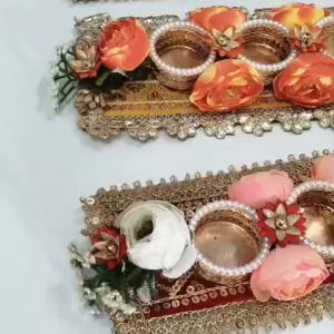 3 in 1 Decorative Tealight Candle Holder 3 x 1.5 Inches | Handmade Reusable MDF Candle Holder for Deepavali Festive & Home Décor | Pack of 1