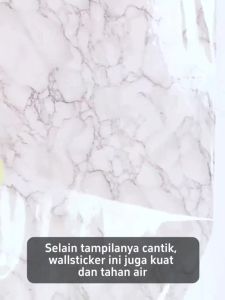 DNV - Wallpaper Dinding Marmer 45cm x 100cm Black Marmer Wallstiker Black Premium Kitchen Set Dapurr