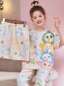 SHAPRA | Cotton Short Sleeve Loose Thin Childrens Pajama Set 3-piece