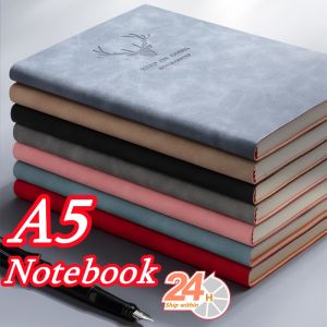200 Pages A5 Planner Wax Sense PU Leather Notebook Business Office Daily Work note book