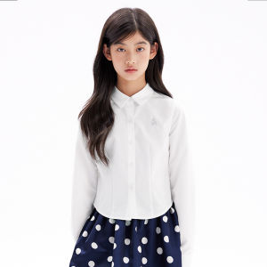 LOVESASAKIDS | Floral Embroidered Slim Fit Long Sleeve Shirt Blouse