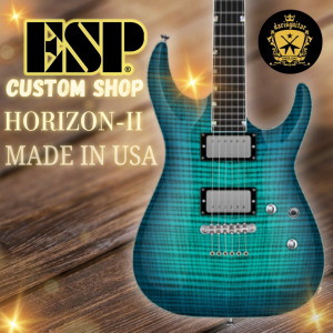 ESP USA Custom Shop Horizon-II EMG/ Seymour Duncan Maple Flame Aqua Marine Sunburst Electric Guitar with Hardcase (Preorder)