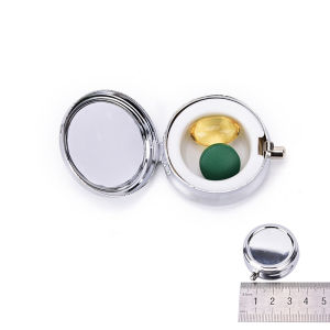 EELHOE | dailyTravel Metal Pill Box Medicine Organizer Container Jewellery Case Storage Holder 35mm single-cell tablet boxDaily products