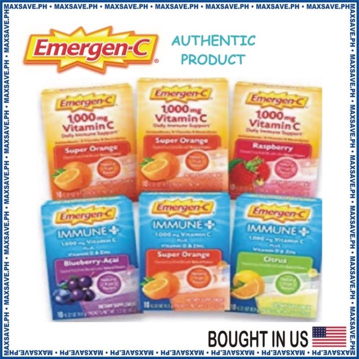 EmergenC Vitamin C Daily Immune Support / Immune+ 1000mg, 30 Sachets