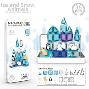 Mini Portable Magnetic Building Tiles Children
