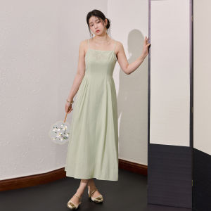 Large Size Breathable Chinese Style Slim Fit Tank Dress and Cardigan