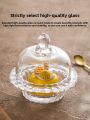 YOGEHOME | Glass Sweet Dish Bowl With Lid Elegant High-Grade For Baby Food. 