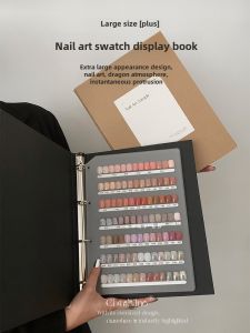 Large Size Nail Art Display Book Removable Pages Wearable Nail Storage Book Board Style Display Card Book Nail Beauty Tools