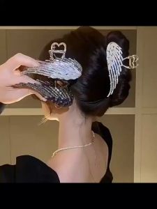 Jepit Rambut Korea Premium Jedai Fashion Motif Angel Wings Kristal Zirkon Wanita Elegan High Quality Model Terbaru