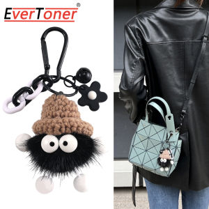 Evertoner Charm Gắn Túi phụ kiện treo móc chìa khóa lông chồn nhỏ than bánh xe nhiều túi đa chức năng sang trọng nữ Mặt dây chuyền trang nhã