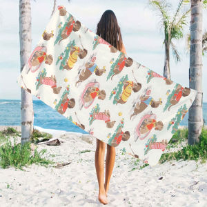 Cute Dachshund Dog Print Quick Drying Microfiber Beach Towel Lightweight for Swimming Camping Yoga - Bath Towel