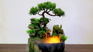 Lucky Flowing Water Fountain Landscape Zen Ornaments Living Room Entrance Office Desktop Humidifier Opening Housewarming