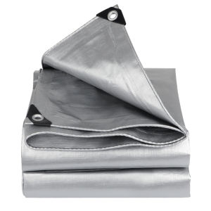 【HOSPORT】 Extra Thick Tarps with Grommets and Reinforced Edges Multipurpose Waterproof Poly Tarp Cover for Camping Patio Tent Boat