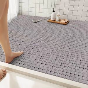 New Arrival TPE Bathroom Non-Slip Mat with Suction Cup Toilet Floor Mat For Home Shower Cut Out Waterproof Foot Mat Can Be Cut