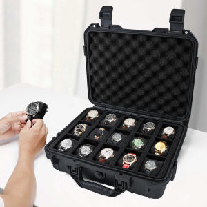 8/15 Slots Waterproof Watch BoxCollection Watch Antique Portable Moisture-proof Mildew-proof Protective Safety Case With Sponge