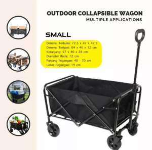 TROLI BARANG CAMPING LIPAT SMALL/LARGE  / TROLI SERBAGUNA OUTDOOR PRAKTIS SIZE MEDIUM/SIZE BESAR