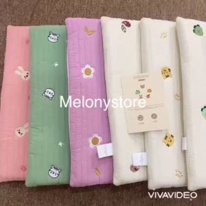 Gối đầu cao su non chần li thêu phong cách Hàn Quốc cho bésiêu thoáng chống ngạt