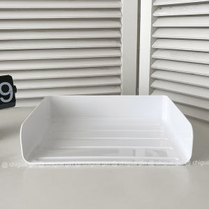 กล่องเก็บของพลาสติกอะคริลิกใสสำหรับโต๊ะทำงาน ชั้นวางของสำนักงาน อุปกรณ์สำนักงาน ชั้นวางของ ชั้นวางเอกสาร ชั้นวางของสำนักงาน