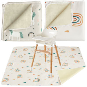 เก้าอี้รับประทานอาหารเด็ก MAT Non-SLIP เก้าอี้สูงอาหาร Catcher กันน้ํา Baby Splat MAT แบบพกพาตาราง MAT เด็ก Stuff สําหรับ Home