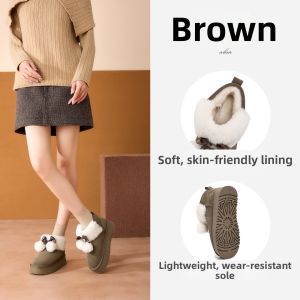 Josiny | Thick Insulated Snow Boots For Outdoor Wear Short Boot