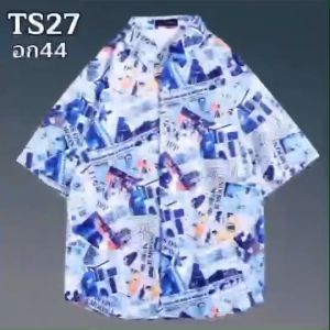เสื้อเชิ้ตลายดอก เสื้อฮาวาย ผ้าพริ้วทิ้งตัว บางเบา ใส่สบาย คลายร้อน เสื้อเชิ้ตใส่เทศกาลสงกรานต์ เสื้อฤดูSUMMER สีสันสดใส ส่งจากไทย!!!