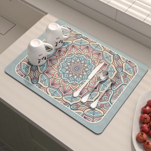 Kitchen Dining Table Mat Anti-Slip Heat Resistant Waterproof Oil Proof Leather Pad for Stove Countertop Cup Bowl Chopsticks