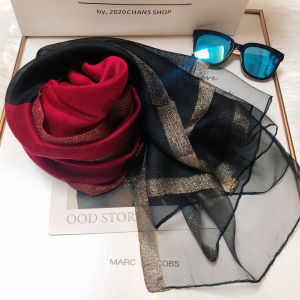 Elegant Silk Scarf Womens Thin Versatile Spring Autumn High-End Feeling Gift Wrap for Mom Mulberry Silk Shawl Korean Style