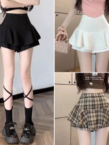 Black High Waist A-Line Cake Skirt Womens Spring Autumn New Style Slimming Short Skirt Korean Style Commute Zipper