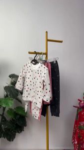 Bộ mặc nhà bé gái chất Nỉ bông ấm áp quần dài áo dài tay họa tiết dễ thương - B70.2420