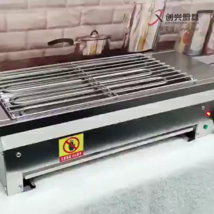 Electric Grill Barbecue Indoor Smoke Free Commercial High Power Stainless Steel Kitchen Grill for Restaurant Cafe Home Cooking